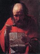 LA TOUR, Georges de Saint Jerome Reading sg USA oil painting artist